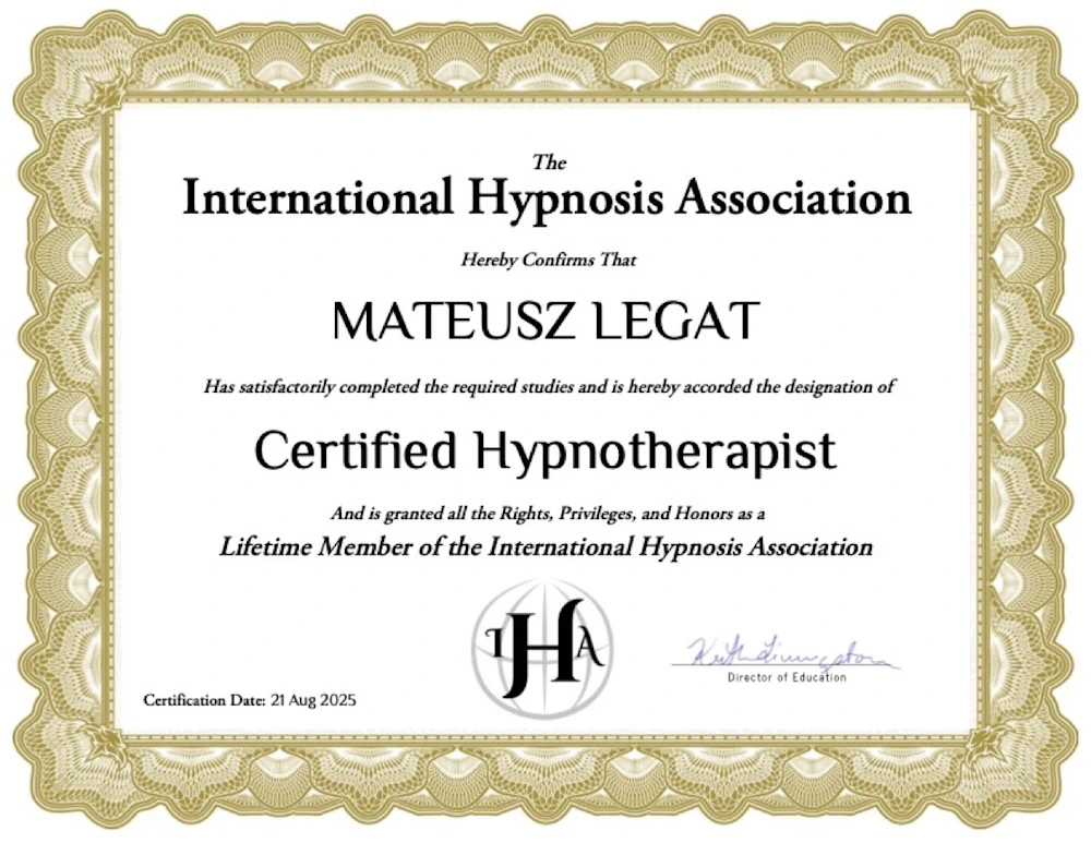 Certyfikat Hipnoterapii 2